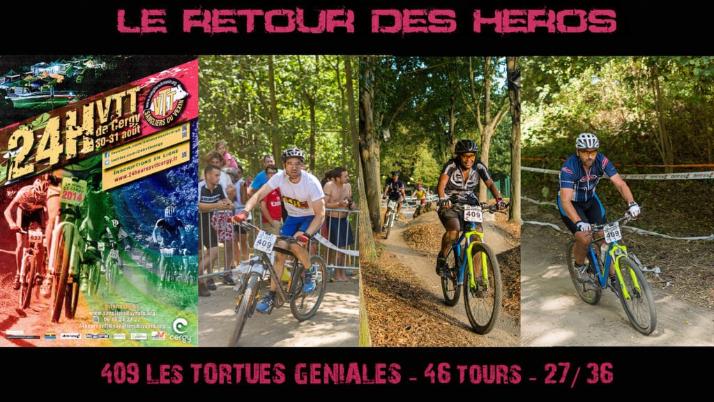 La team Tortues-Runners en VTT aux 24h de Cergy